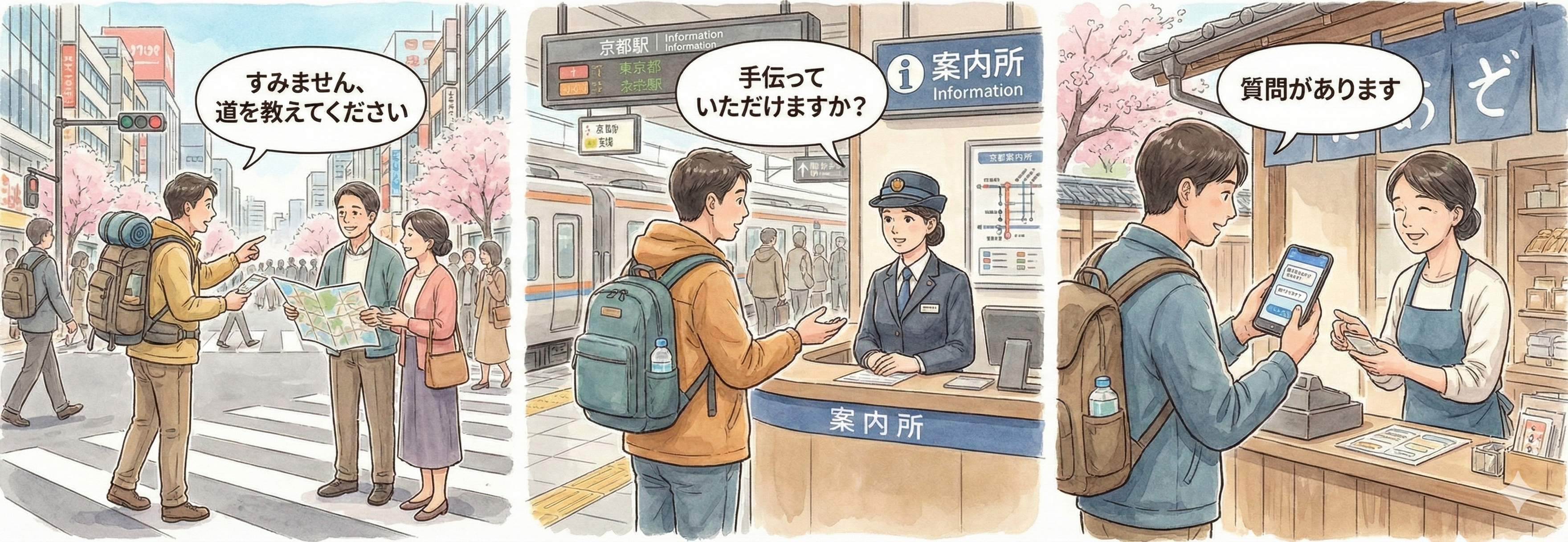 Japanese street signs and directions