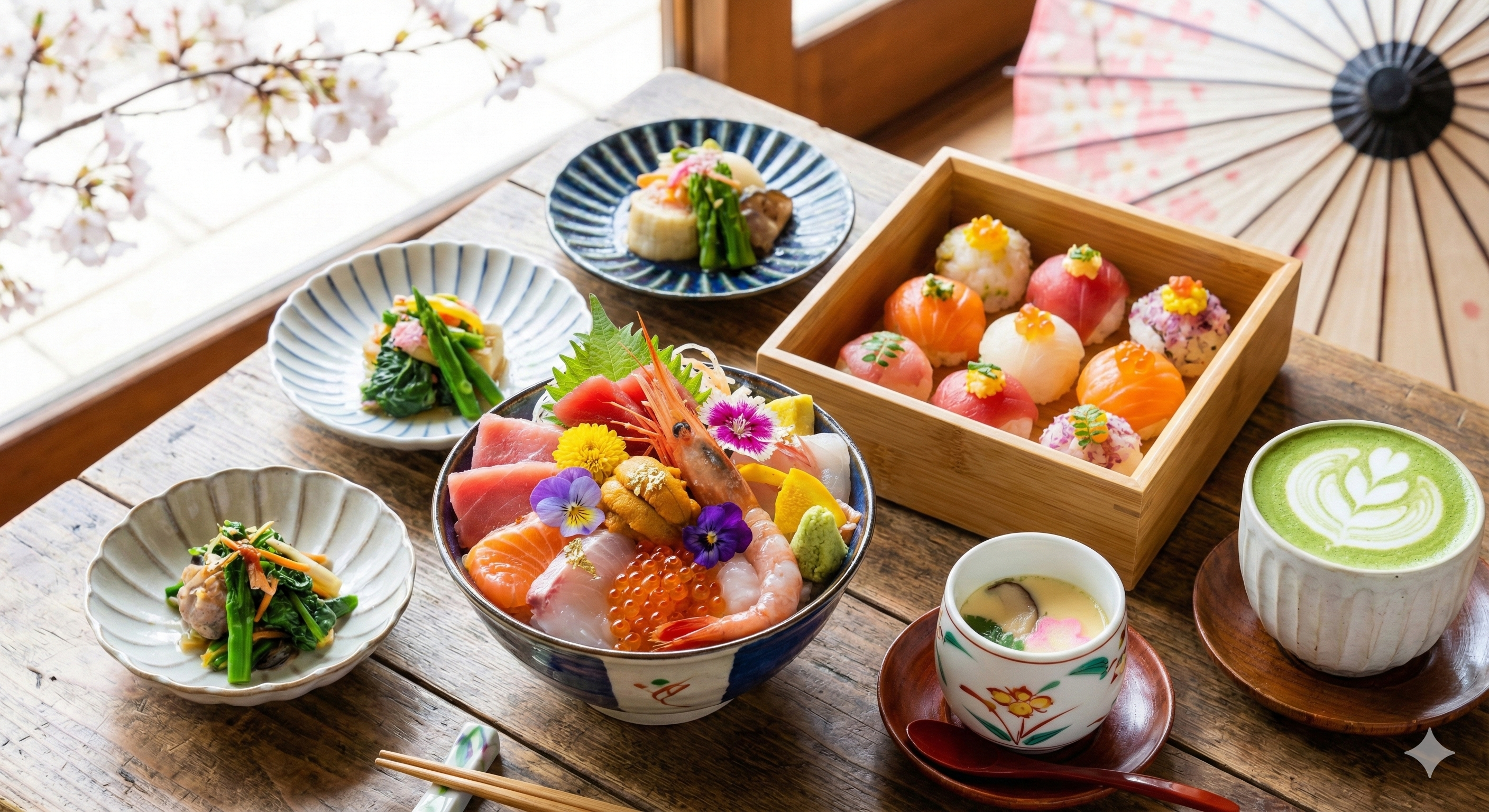 Japanese food - sushi and traditional dining